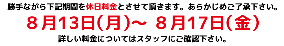 休日料金